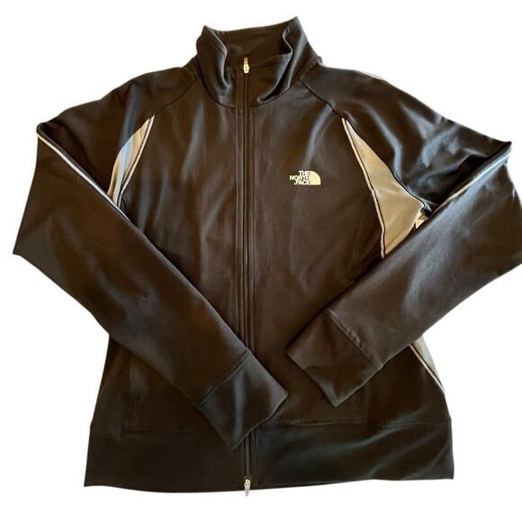 THE NORTH FACE Jacket Womens Sz Med Flight Series Full Zip black Gray - Picture 1 of 7